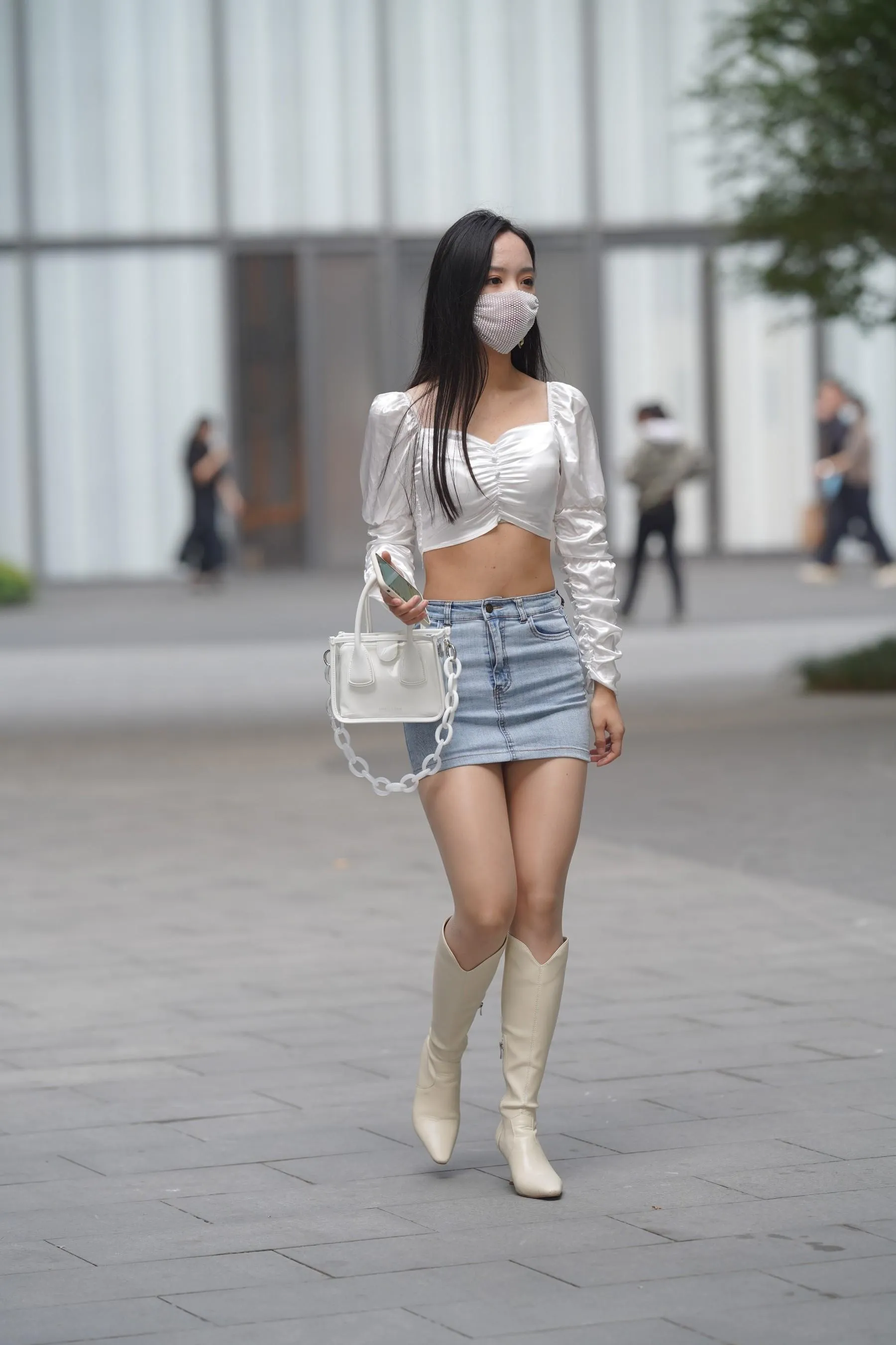 魔镜街拍 NO.170 凯恩街拍摄影-牛仔裙小姐姐 [304P]插图4